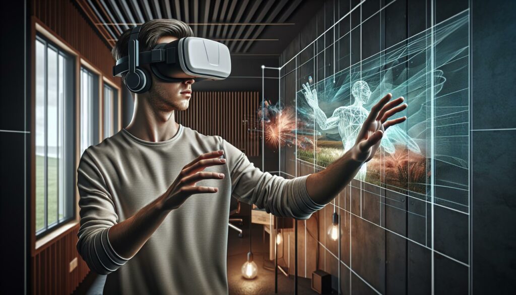 virtual reality simulates a three-dimensional environment with which users can explore and interact.