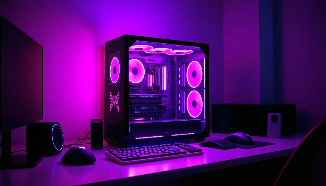 purple gaming pc