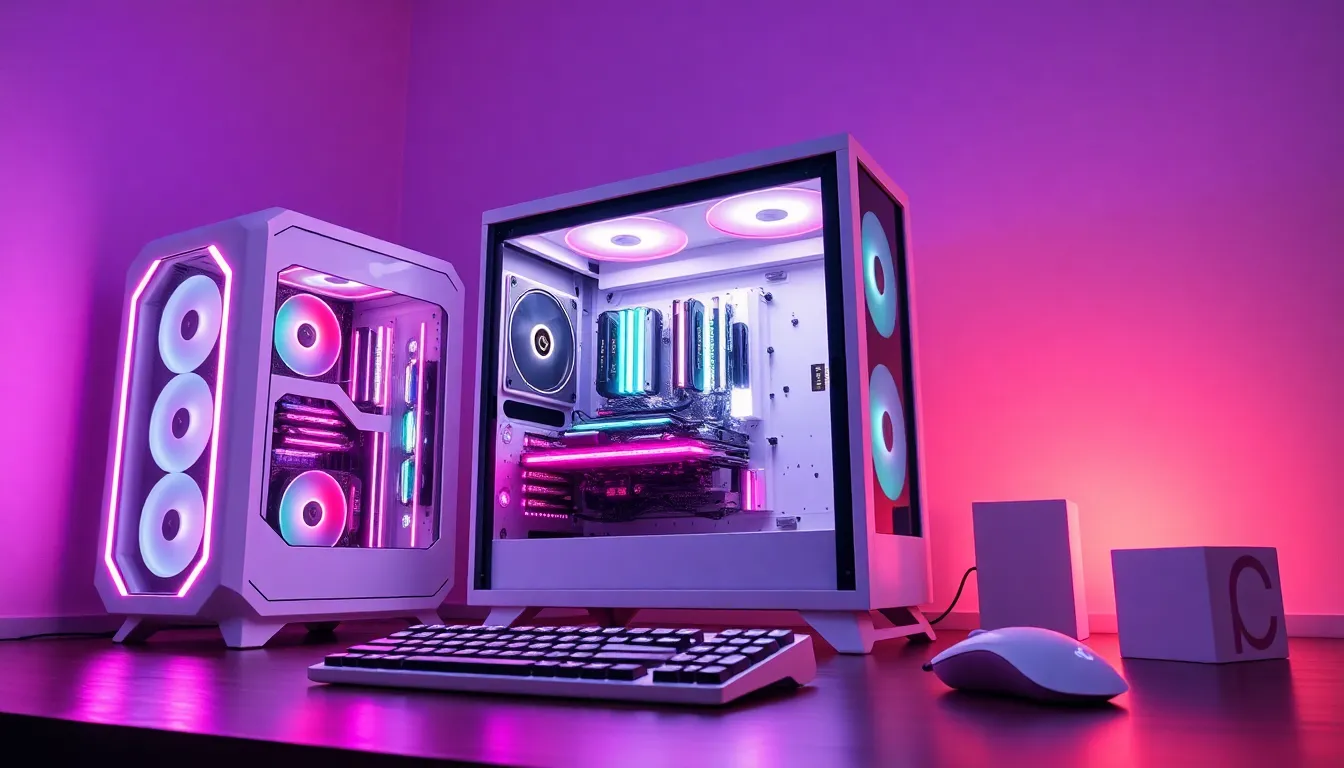 white gaming computer